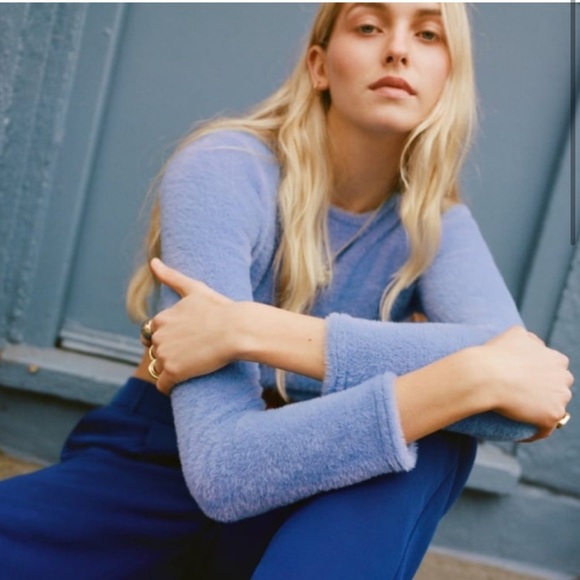 ZARA Soft Cut Out Crop Top Sweater BNWT - Picture 4 of 6